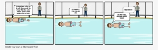 A Separate Peace Pool Scene - Cartoon