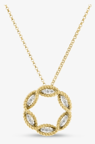 Roberto Coin Medium Diamond Circle Necklace - Pendant