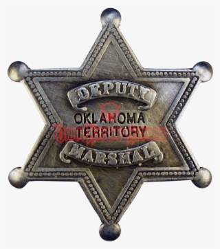 Oklahoma Territory Deputy Marshal Badge - Deputy Sheriff Badge Black And White