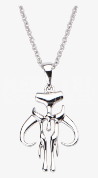Womens Sterling Silver Mandalorian Necklace - Necklace