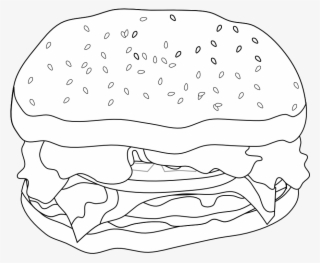 Picture Black And White Stock Burger Clipart Black - Illustration