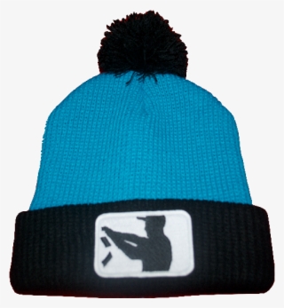 Teal / Black / White “make It Rain” Beanie - Beanie