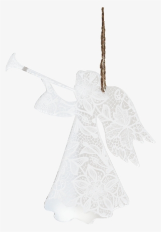 Lace Perspex Angel - Christmas Stocking