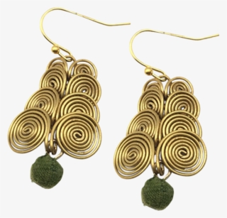 Golden Swirls Norse Bead Earrings - Earrings
