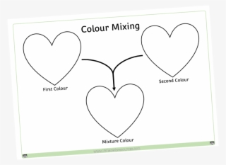 Free Colour Mixing Hearts Printable Early Years/ey - Heart
