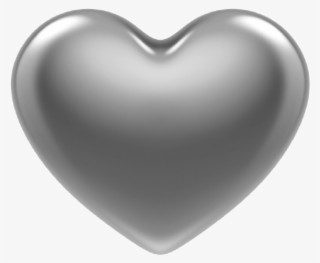 3d Small Heart Pin, Silver - Heart