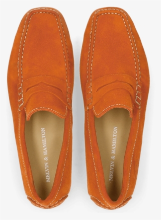 Loafers Driver 4 Suede Arancio - Slip-on Shoe