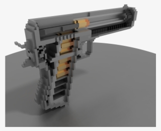 A Cutaway M1911 Pistol Created & Rendered Using Magicavoxel, - Assault Rifle