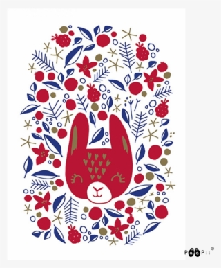 Postcard, Berry Dream Bunny - Illustration