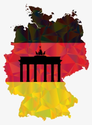 I Will Send A Postcard From Germany - German Flag With Brandenburg Gate