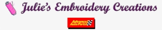 Julie's Embroidery Creations - Advance Auto Parts