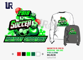 Print 2018 Soccer Holiday Shootout Tshirt Vector Design - Red T Shirts Design Vector Design Png