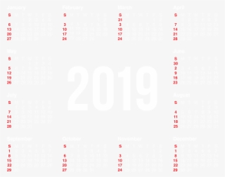 2019 transparent white calendar png image