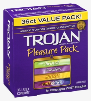 Trojan Pleasure Pack Lubricated Premium Latex Condoms - Trojan Condoms