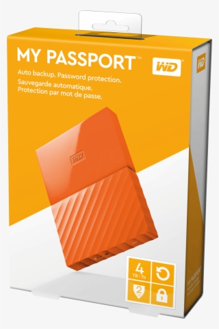 Wd 4tb My Passport Portable Hard Drive Orange Western - Wd My Passport 4tb Orange