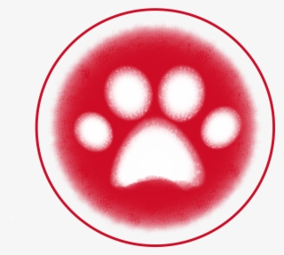 Sceau Empreinte De Patte D'animal Rouge Chien Png Et - Circle