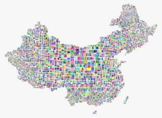 China Map Typography Prismatic - China Is A Sleeping Lion Napoleon