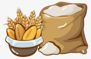 Flour Bread Wheat Cartoon Png And Vector Image