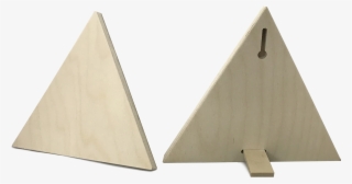 Triangle Raw Wood Block Panel - Triangle