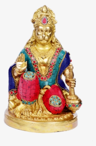 Baktha Hanuman Ardent Devotee Of Rama Turquoise Stone - Statue