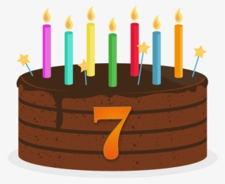 7th Birthday Cake Png - Birthday