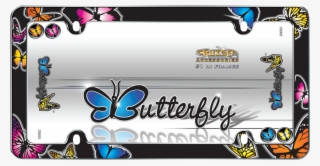 Butterfly, Chrome W/fastener Caps - Plates License Mexico