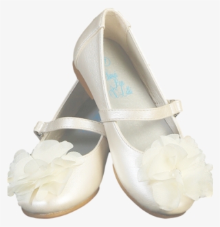 Ivory Dress Shoes With A Flower On Toe Baby Girls - Sandal