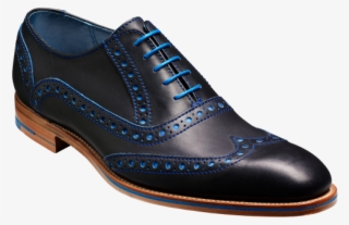 Barker Grant Brogue Navy - Mens Navy Shoes