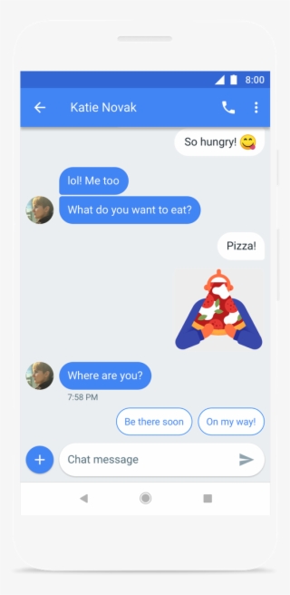 Smart Answer In The Preview Of Android Messages - Chat Android Messages