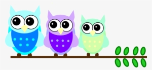 Family Clip Art - Three Owls Clip Art