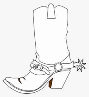Black And White Cowboy Boot - Cowboy Boots Clip Art