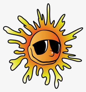 Heat, Summer, Sun, Cool, Sunglasses, Beach, Glasses - Sun With Glasses Png