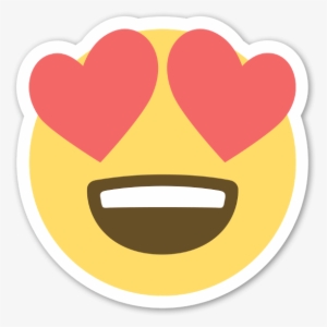 Heart Eyes Smiley Sticker - Eye Heart Emoji Png