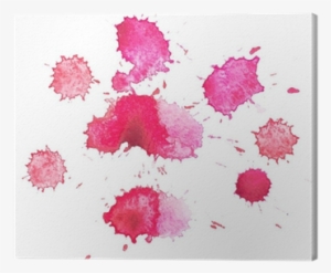 Abstract Watercolor Aquarelle Hand Drawn Red Drop Splatter - Watercolor Painting