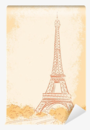 Paris, Background With The Eiffel Tower Wall Mural - Tower