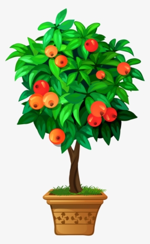 Clipart Roses Apple Tree - Dibujo De Plantas En Macetas