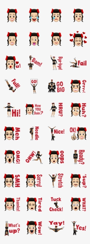 Cheermoji Cheerleader Emoji - Sticker