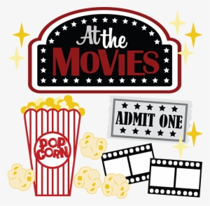 At The Movies Svg Scrapbook Files Movie Svg File For - Clip Art Movie Popcorn