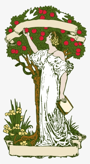 This Free Icons Png Design Of Woman At Apple Tree