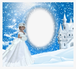 Winter Snow Lady Png Frame - Snow Frame Png