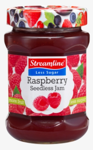 Raspberry Seedless Less Sugar Jam - Streamline Reduced Sugar Seedless Raspberry Jam Delivered