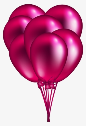 Pink Balloon Bunch Png Clip Art - Pink Balloon Png Transparent Background