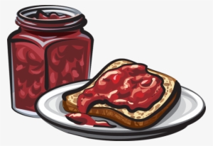 Breakfast Clipart Jam - Cartoon Jam On Toast