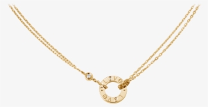 Love Necklace, 2 Diamondsyellow Gold, Diamonds - Necklace