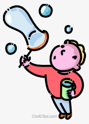 Boy Blowing Bubbles Royalty Free Vector Clip Art Illustration - Blowing Bubbles Clip Art