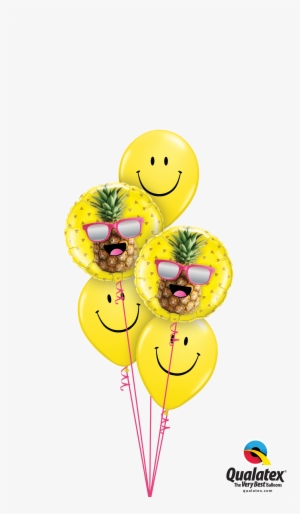 Cool Pineapple And Smiley Face Back To School Balloon - 18 Inch Mr. Cool Pineapple Foil Balloon