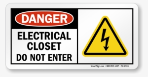 Electrical Closet Do Not Enter Osha Danger Sign