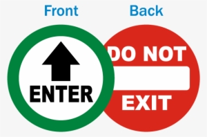 Enter / Do Not Exit Label - Not An Exit Hazard