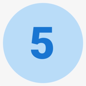 Circled 5 Icon - Number