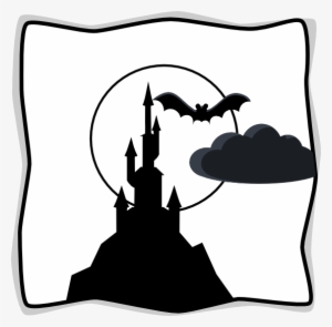 Castle Clipart Black And White - Spooky Clipart